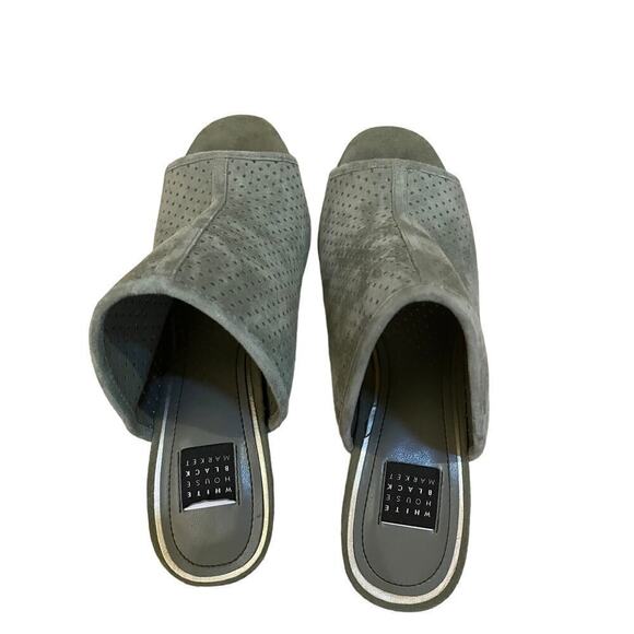 White House Black Market Mule Style Heel. Mckenna Military Green. womens 6.5 - Picture 6 of 8